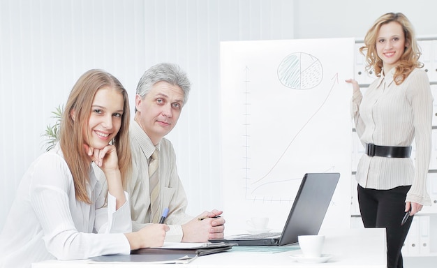 Coach working with executive leader